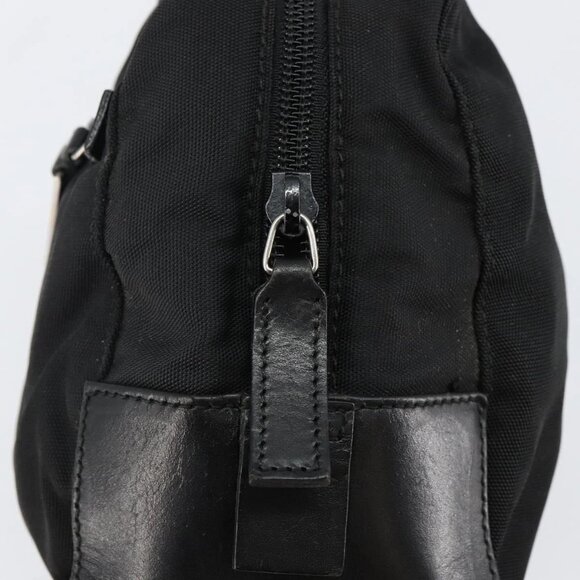 GUCCI Clutch Bag Nylon Leather Black Silver - Picture 8 of 15